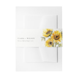 Minimal Boho Wasserfarbe Sonnenblume Rustikale Hoc Einladungsbanderole