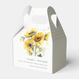 Minimal Boho Wasserfarbe Sonnenblume Rustikale Hoc Geschenkschachtel