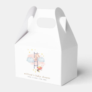 Minimal Boho Watercolor Bunny Stars Babydusche Geschenkschachtel