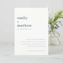 Minimal Bold Navy Blue Typografy Couples Dusche