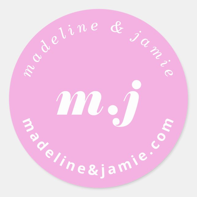 Minimal Bold Wedding Date Save the Date Yellow Cla Runder Aufkleber (Vorderseite)