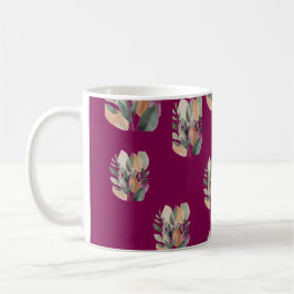 Minimal Botanical Leaf Pattern  Kaffeetasse