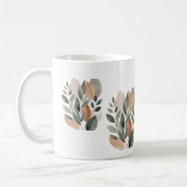 Minimal Botanical Leaf Pattern Kaffeetasse