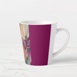 Minimal Botanical Leaf Pattern Milchtasse