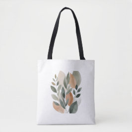 Minimal Botanical Leaf Pattern Tasche