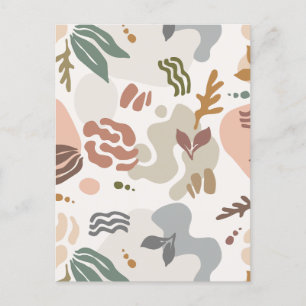 Minimal botanisch floral feiertagspostkarte
