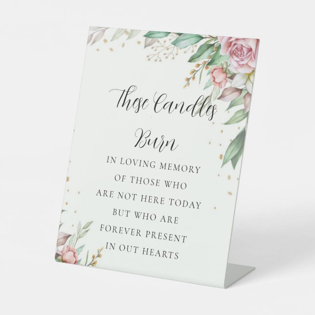 Minimal botanisch im Zeichen des Love Memory Sockelschild (Vorderseite)