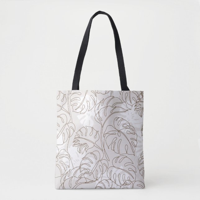Minimal botanische Kunst nahtloses Muster. Tropisc Tasche (Vorderseite)