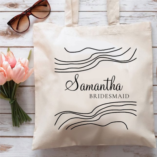 Minimal Bridesmaid Tote Bag Tragetasche (Von Creator hochgeladen)