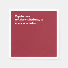 Minimal Burgund Vegetarier Erntedank Haiku Serviette