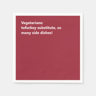 Minimal Burgund Vegetarier Erntedank Haiku Serviette