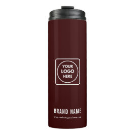 Minimal Burgundy Company Logo Business Promotion Thermosbecher