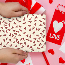 Minimal Burgundy & Cream Hearts Valentine