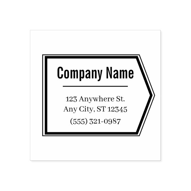 Minimal Business Address Stamp Gummistempel (Prägung)
