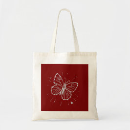 Minimal Butterfly T-Shirt – Elegant Simple Nature Tragetasche