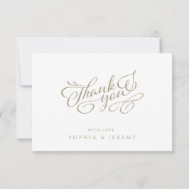 Minimal Calligraphy Elegant Script Vielen Dank Dankeskarte