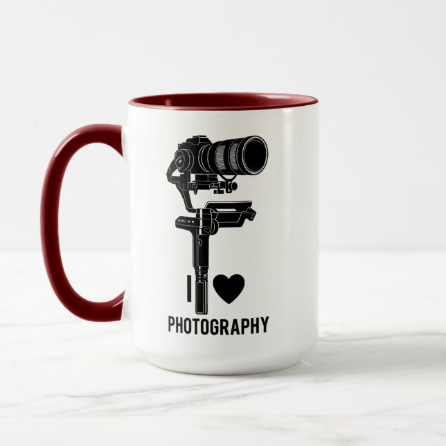 Minimal Camera Illustration Photography Mug (Gauche)