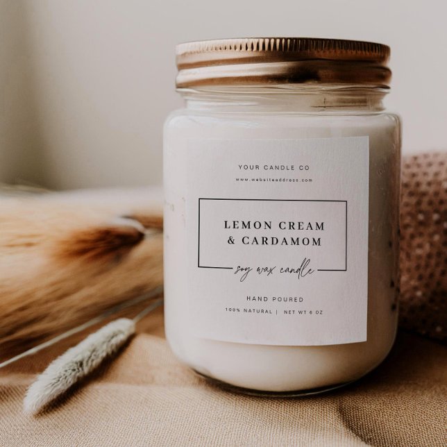 Minimal Candle Sticker Business Product Jar Label (Von Creator hochgeladen)