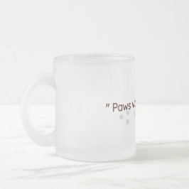 Minimal Cat Paw Lovers Frosted Mug Mattglastasse