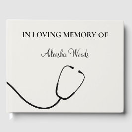 Minimal Celebration of Life Nurse Funeral Sign-in  Gästebuch