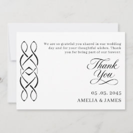Minimal Celtic Knot Wedding Thank You Card Dankeskarte
