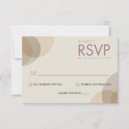 Minimal Champagner Elfenbeinzirkel Hochzeit RSVP-K RSVP Karte