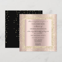 Minimal Champaigne Gold Black Confetti Rose Blush