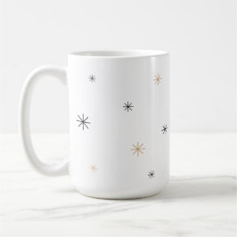 Minimal Chic Black + Gold Customizable Snowflake Kaffeetasse