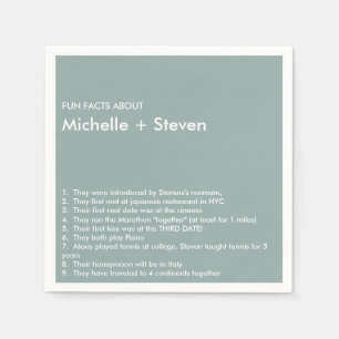 Minimal Chic Dusty Blue   FUN FACT WEDING Serviette