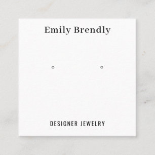 Minimal Chic Schmuck Earring Display Visitenkarte
