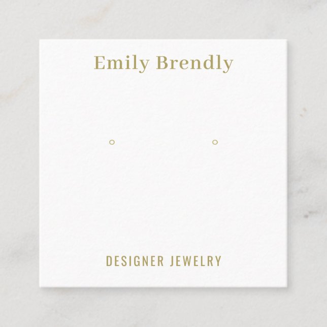 Minimal Chic Schmuck Earring Display Visitenkarte (Vorderseite)