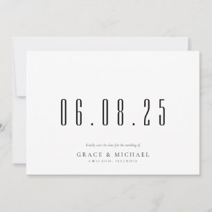 Minimal Chic Wedding Date Nicht-Foto Save the Date