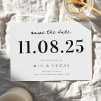 Minimal Chic Wedding Date Nicht-Foto Save the Date