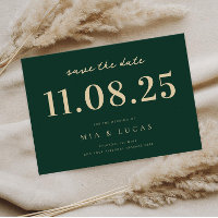 Minimal Chic Wedding Date Nicht-Foto Save the Date