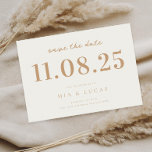 Minimal Chic Wedding Date Nicht-Foto Save the Date<br><div class="desc">Personalisieren Sie diese minimale schicke Design Hochzeit speichern Sie das Datum mit allen Ihren Details.</div>