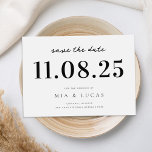 Minimal Chic Wedding Date Nicht-Foto Save the Date<br><div class="desc">Personalisieren Sie diese minimale schicke Design Hochzeit speichern Sie das Datum mit allen Ihren Details.</div>