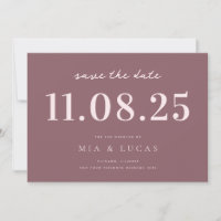 Minimal Chic Wedding Date Nicht-Foto Save the Date