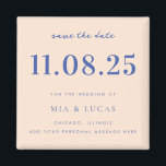 Minimal Chic Wedding Date Nicht-Foto Save the Date Magnet<br><div class="desc">Personalisieren Sie diese minimale schicke Design-Hochzeit speichern Sie den Datums-Magneten mit allen Ihren Details.</div>