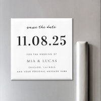 Minimal Chic Wedding Date Nicht-Foto Save the Date