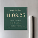 Minimal Chic Wedding Date Nicht-Foto Save the Date Magnet<br><div class="desc">Personalisieren Sie diese minimale schicke Design-Hochzeit speichern Sie den Datums-Magneten mit allen Ihren Details.</div>