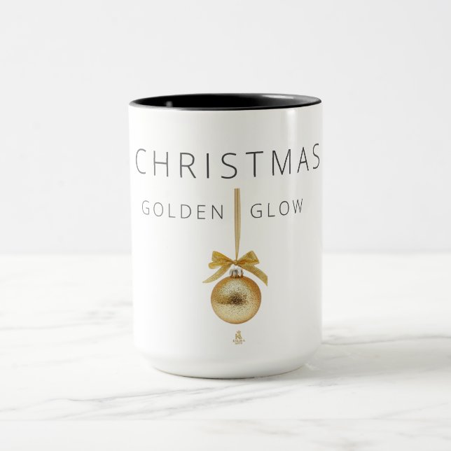Minimal Christmas Line Art Tree | KaliraArts Tasse (Zentrum)