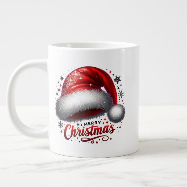 Minimal Christmas Mug | Line Art Tree | KaliraArts Jumbo-Tasse (Links)