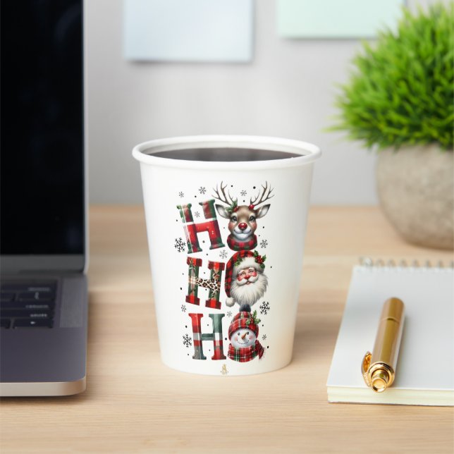 Minimal Christmas Mug | Line Art Tree | KaliraArts Pappbecher (InSitu)