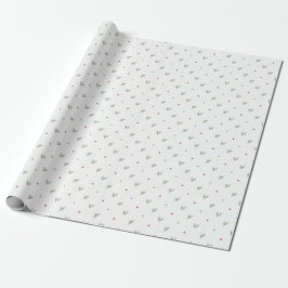 Minimal Christmas Pattern, Scandinavian Pine Geschenkpapier
