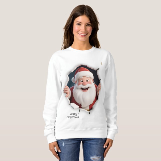 Minimal Christmas Sweatshirt | Modern Holiday Aest (Vorne ganz)