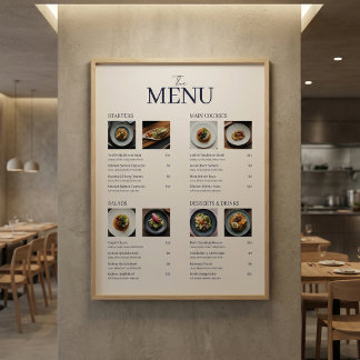 Minimal Classic Restaurant Menu Images QR Code