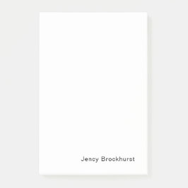 Minimal Classic White Masculine Design Post-it Klebezettel