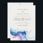 Minimal Coastal Sea Beach Watercolor Wedding Einladung<br><div class="desc">For any further customisation or any other matching items,  please feel free to contact me at yellowfebstudio@gmail.com</div>