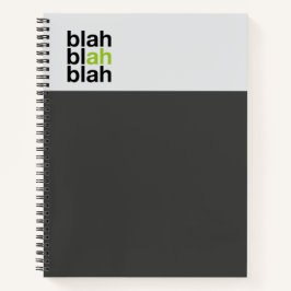 Minimal Color Block Notebook – Blah Blah Blah Notizbuch