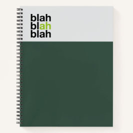 Minimal Color Block Notebook – Blah Blah Blah Notizbuch